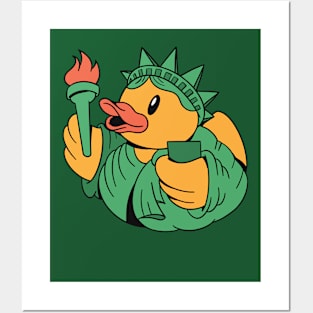 Cute Statue of Liberty Rubber Ducky // Lady Liberty Rubber Duckie Posters and Art